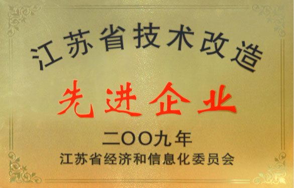 江蘇上上電纜集團獲“2009年江蘇省技術(shù)改造先進企業(yè)”稱號