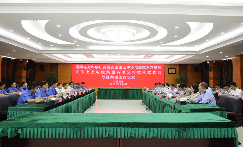 聯(lián)建共建聚合力 黨建引領(lǐng)促發(fā)展 ——國(guó)網(wǎng)電力科學(xué)研究院實(shí)驗(yàn)驗(yàn)證中心電纜技術(shù)黨支部與上上電纜技術(shù)黨支部共建簽約